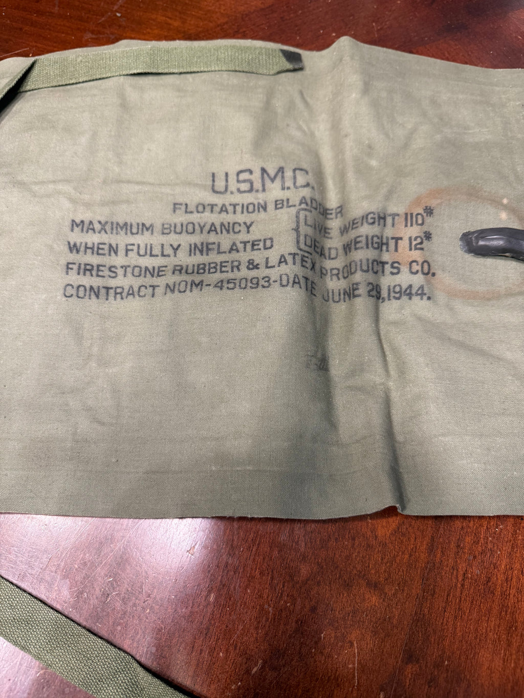 WW2 USMC Floatation device