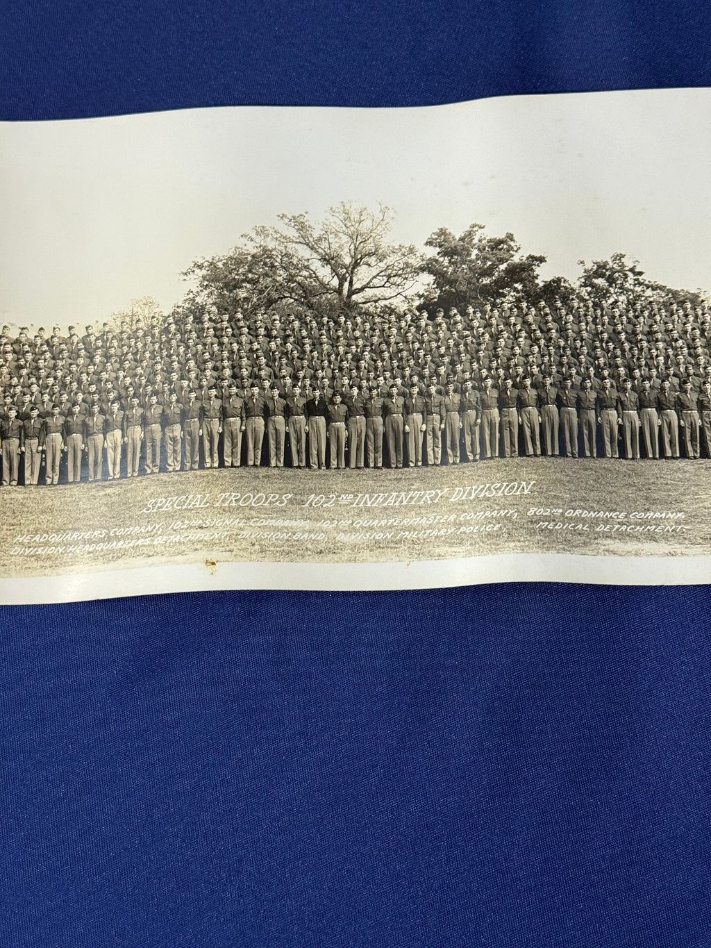 Original WWII U.S. Army uniform grouping attributed to John Reed, who served with the 16th Armored Field Artillery Battalion of the 9th Armored Division and later associated with the 102nd Infantry Division, known as the “Ozark” Division.