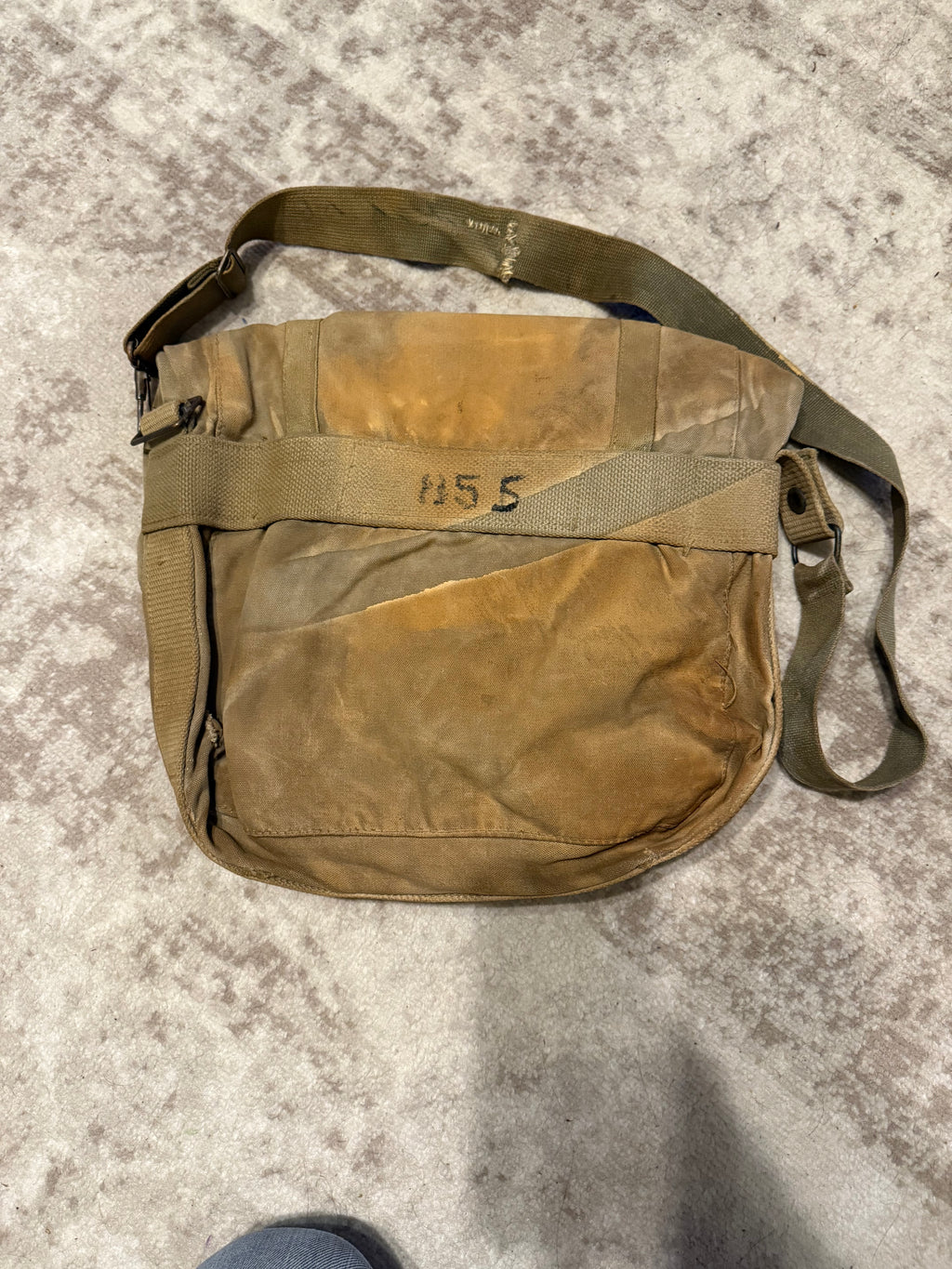 Original USMC M1941 lower pack with field applied camo