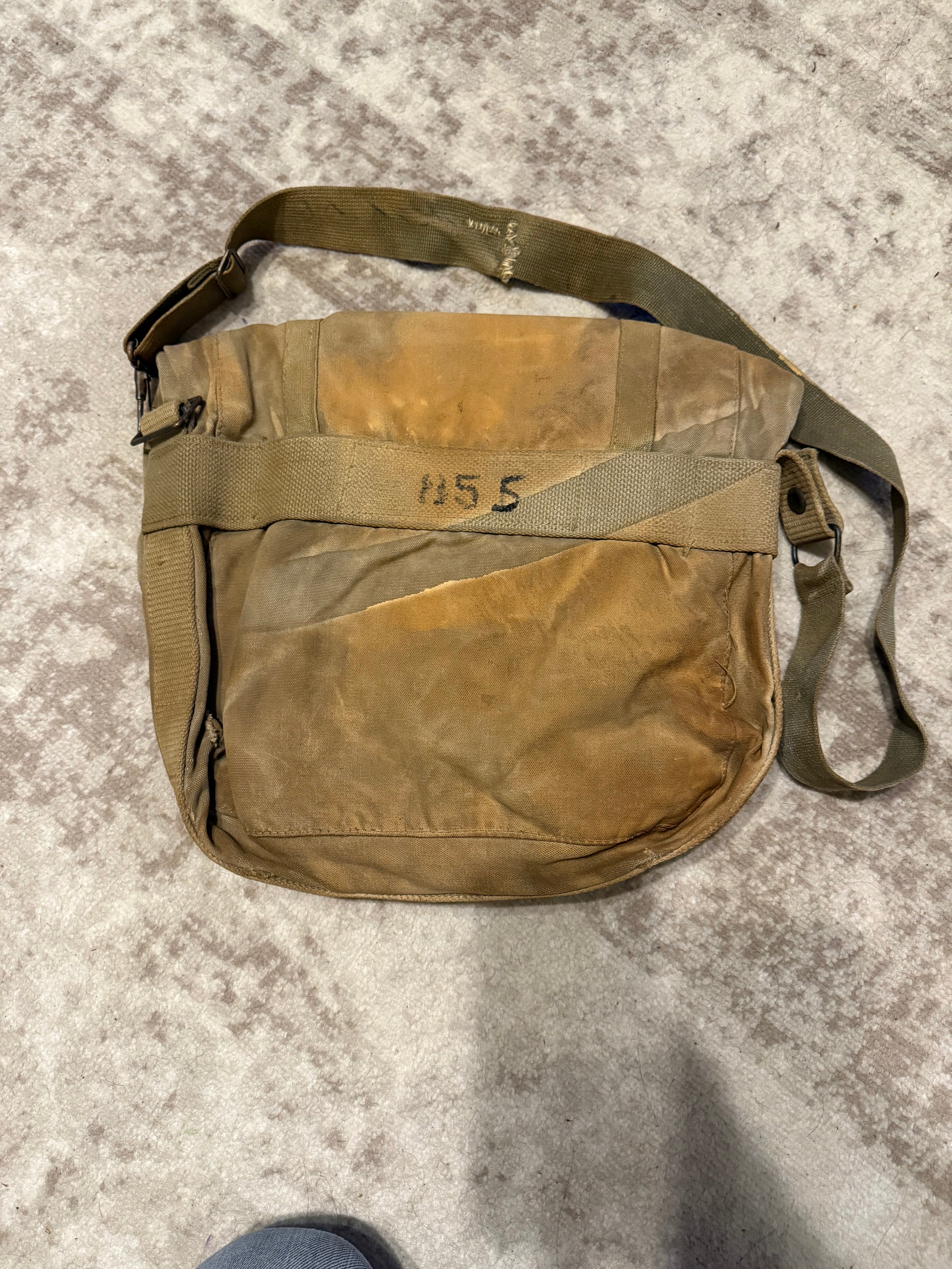 Original USMC M1941 lower pack with field applied camo