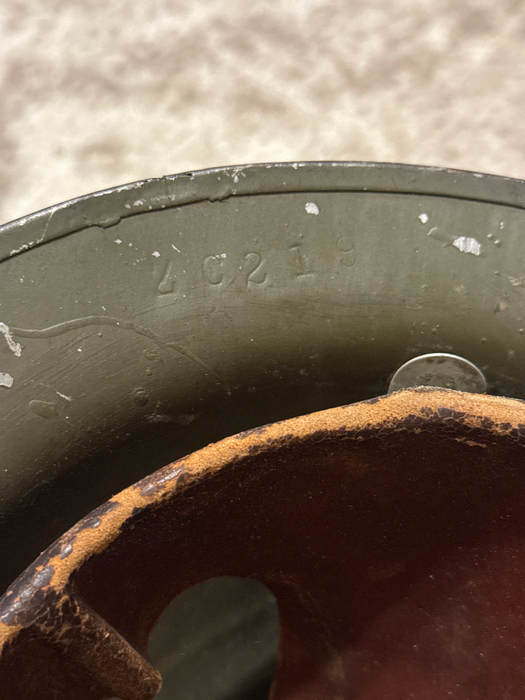 Original USMC Kelly Helmet with Punched EGA
