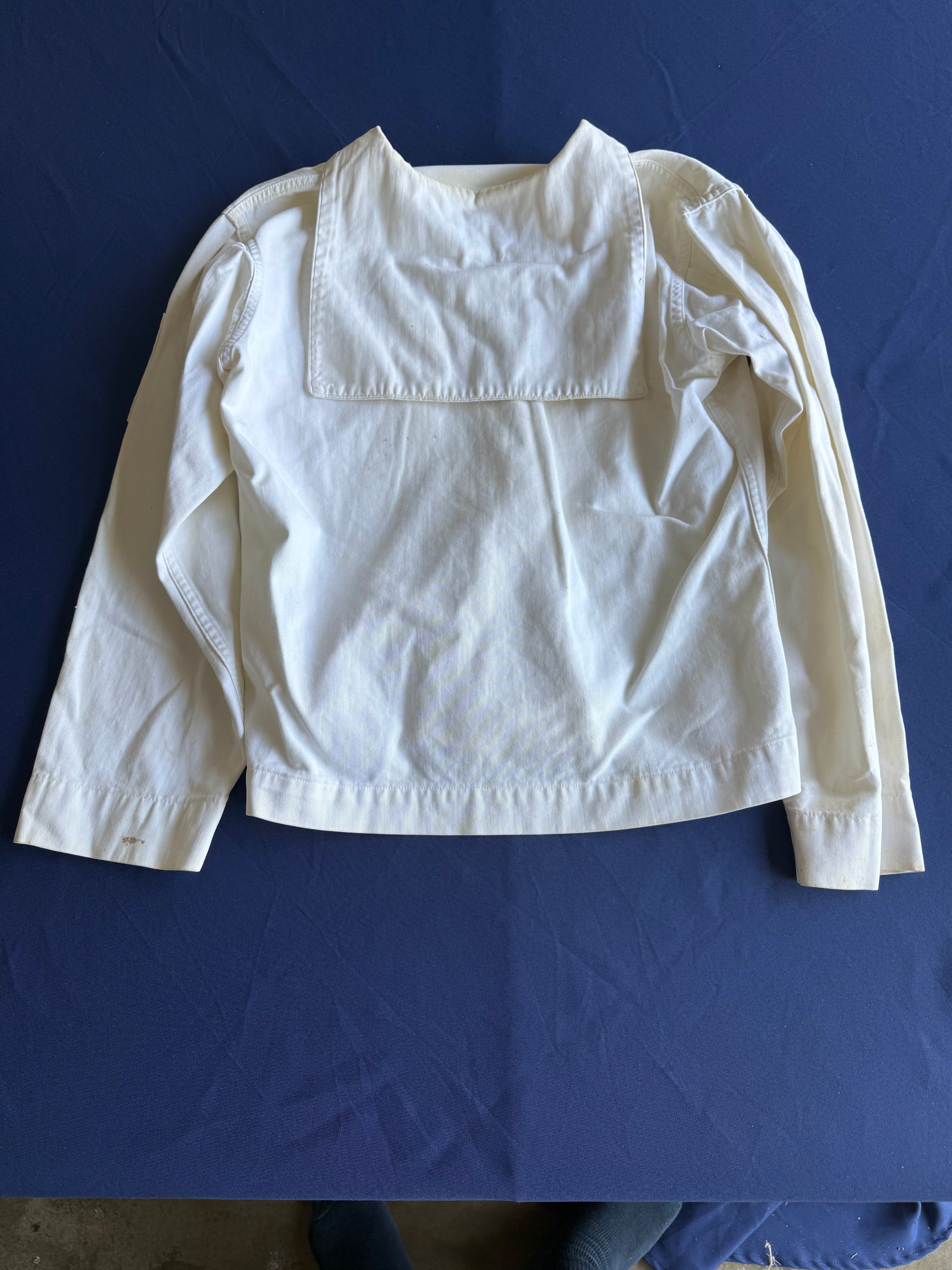 WWII U.S. Navy Torpedoman’s Mate White Jumper – Named J. E. Baird