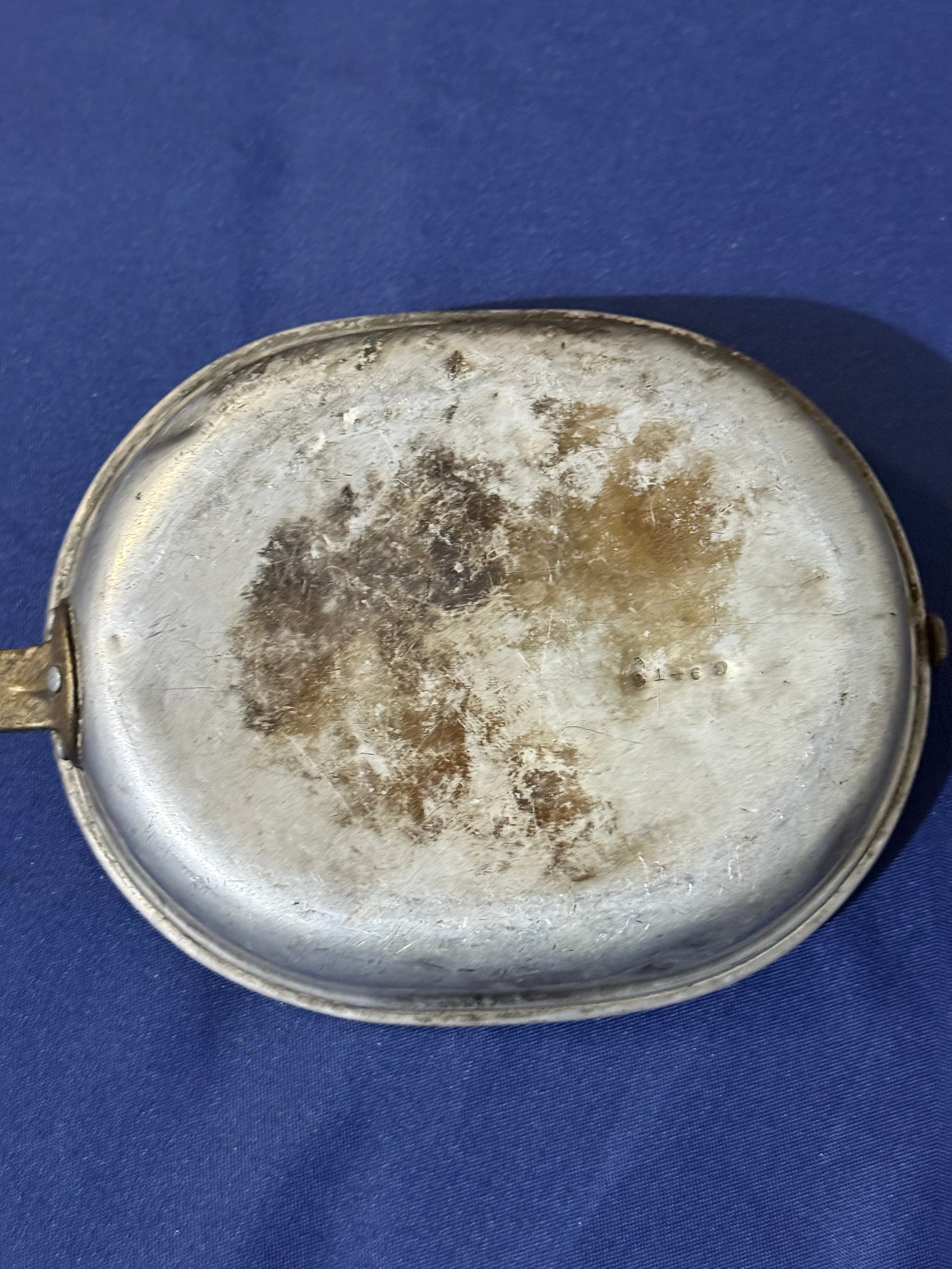 Original World War I U.S. Army mess kit bottom