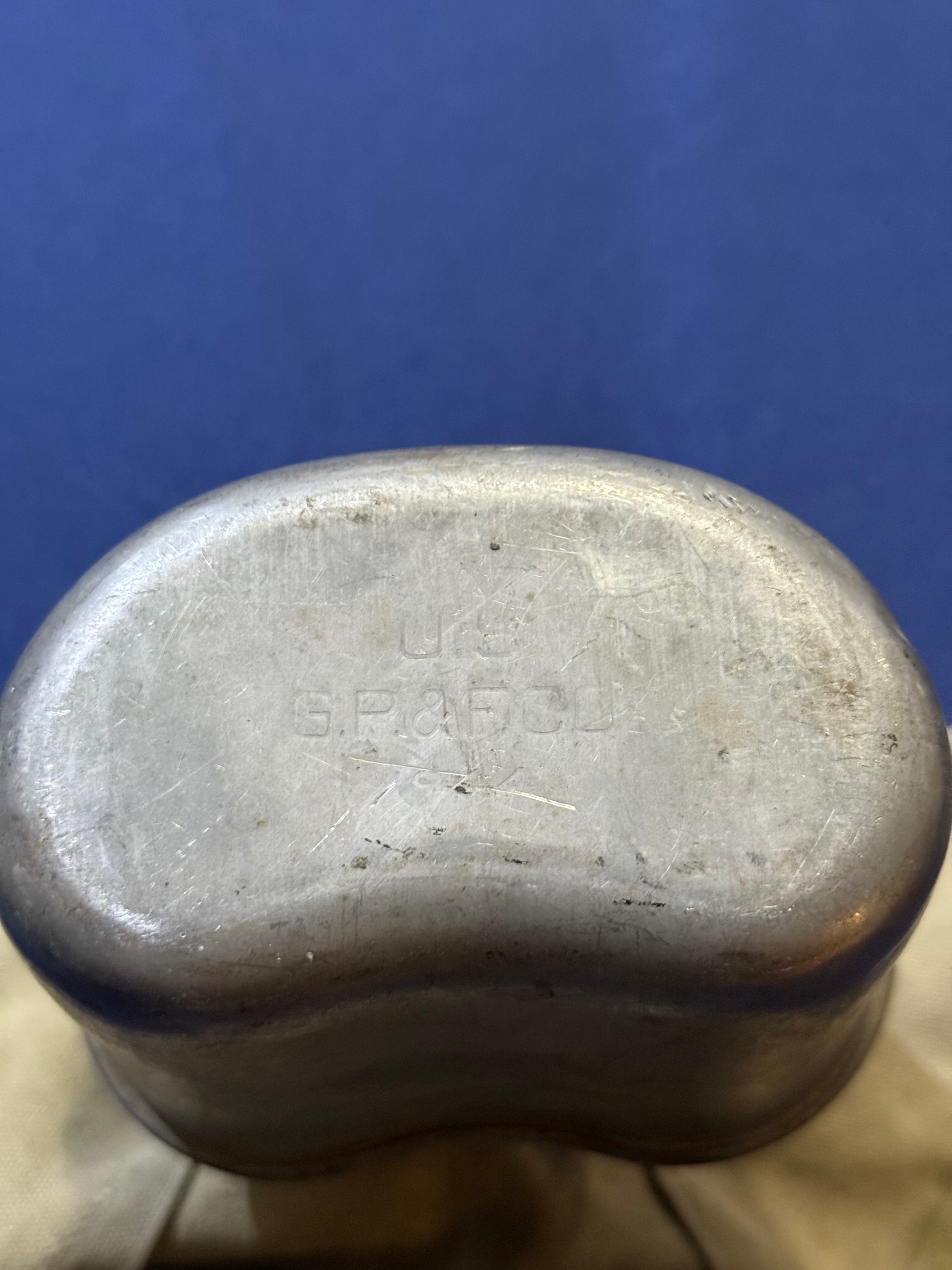 Original WWII USMC Type 2 Canteen Cover with 1944 U.S. Canteen