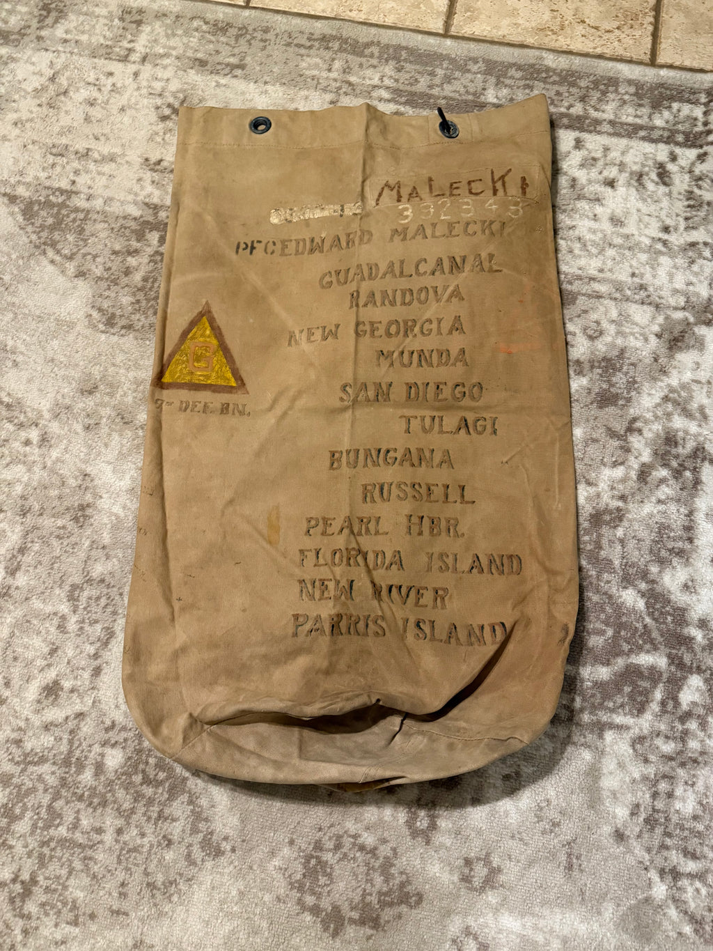 USMC seabag 9th Defense Battalion
