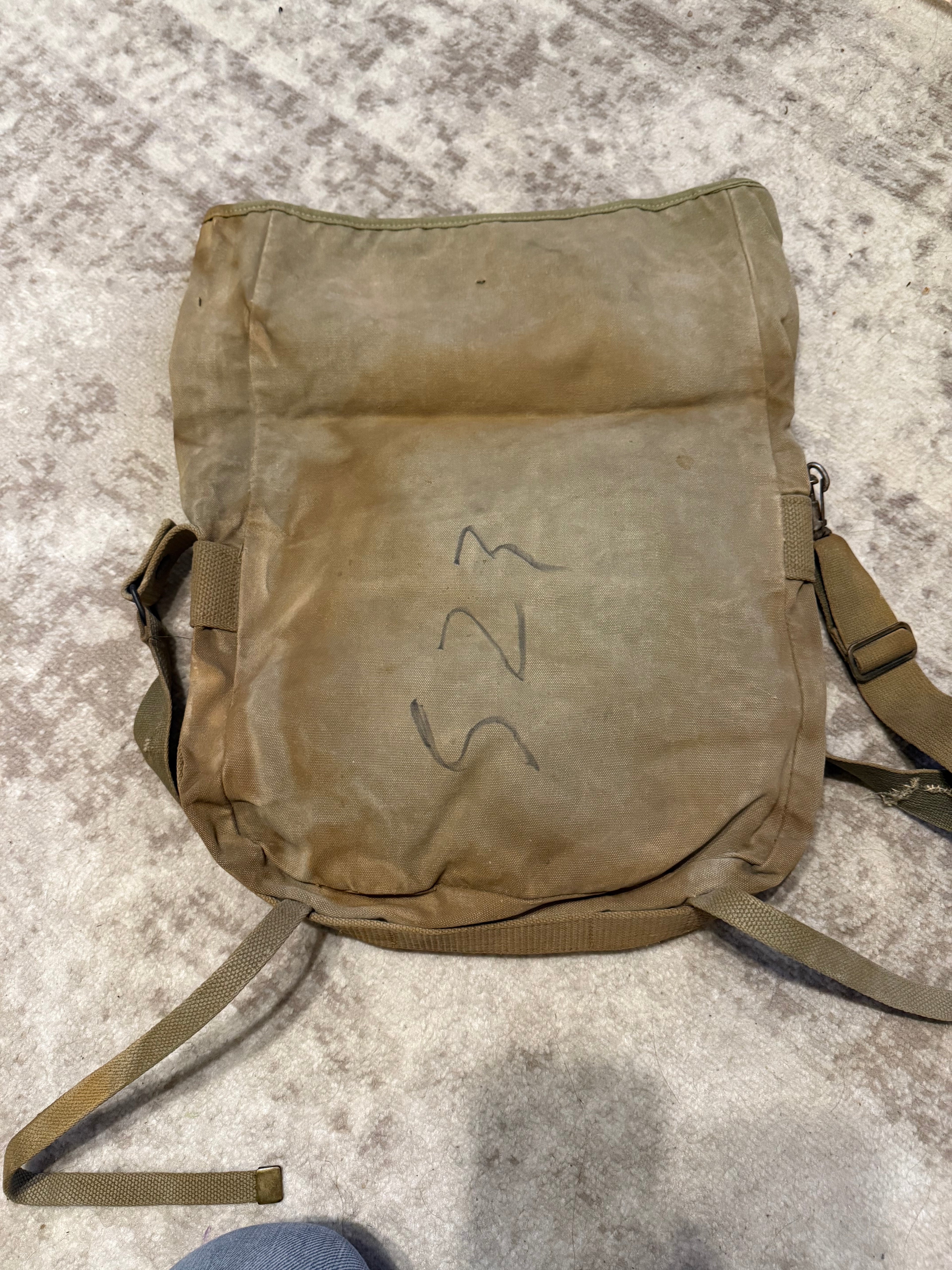 Original USMC M1941 lower pack with field applied camo