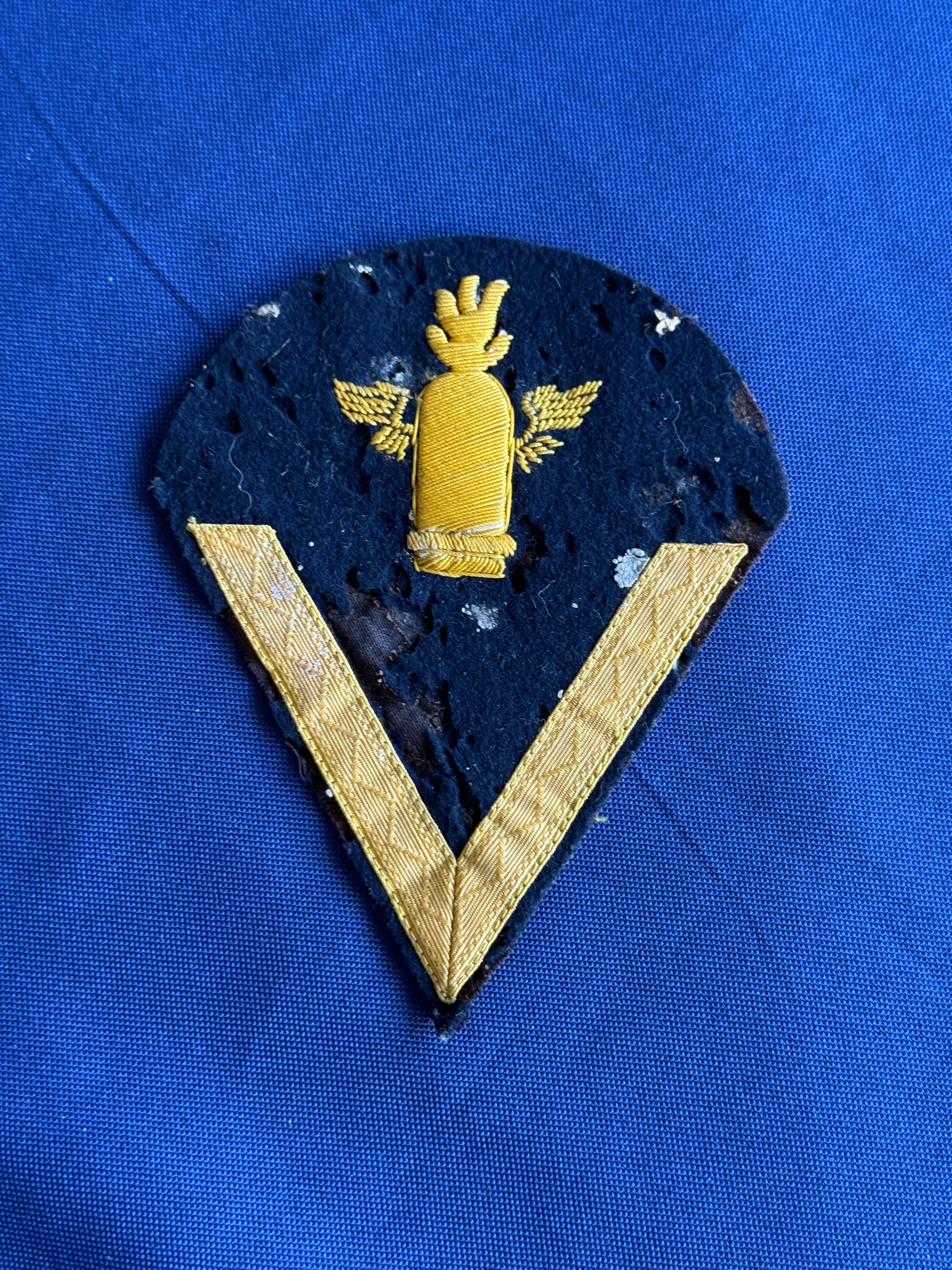 Original WWII German Kriegsmarine Naval Artillery Rank Chevron