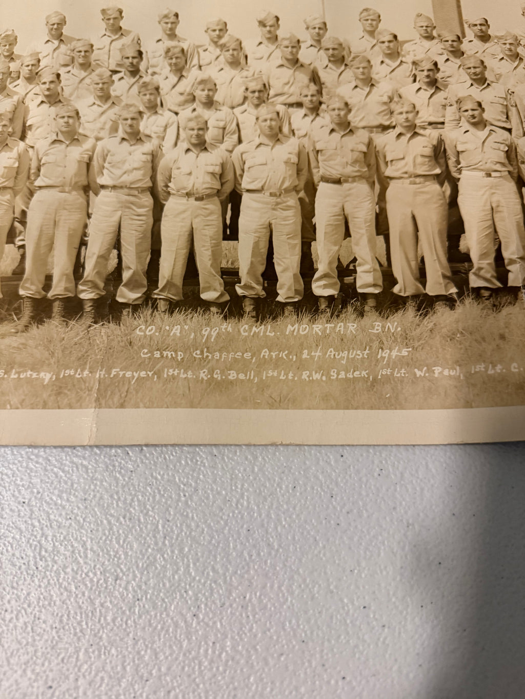 Company A 99th Chemical Mortar Battalion yard photo