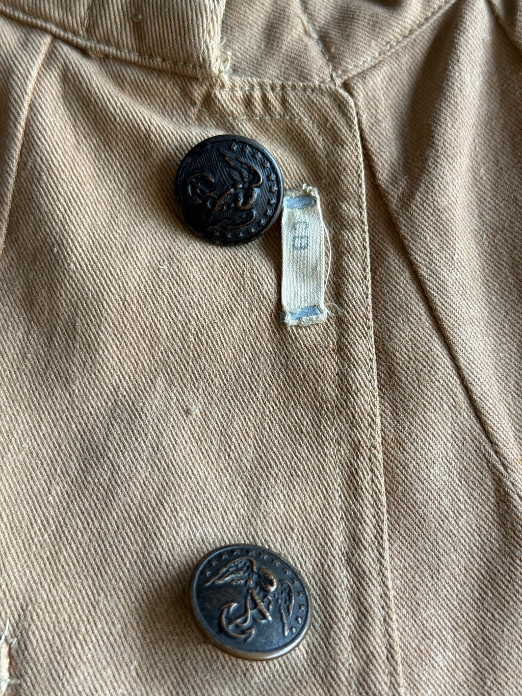 Original U.S. Marine Corps Summer Service Tunic with Rank & Marksman Qualification