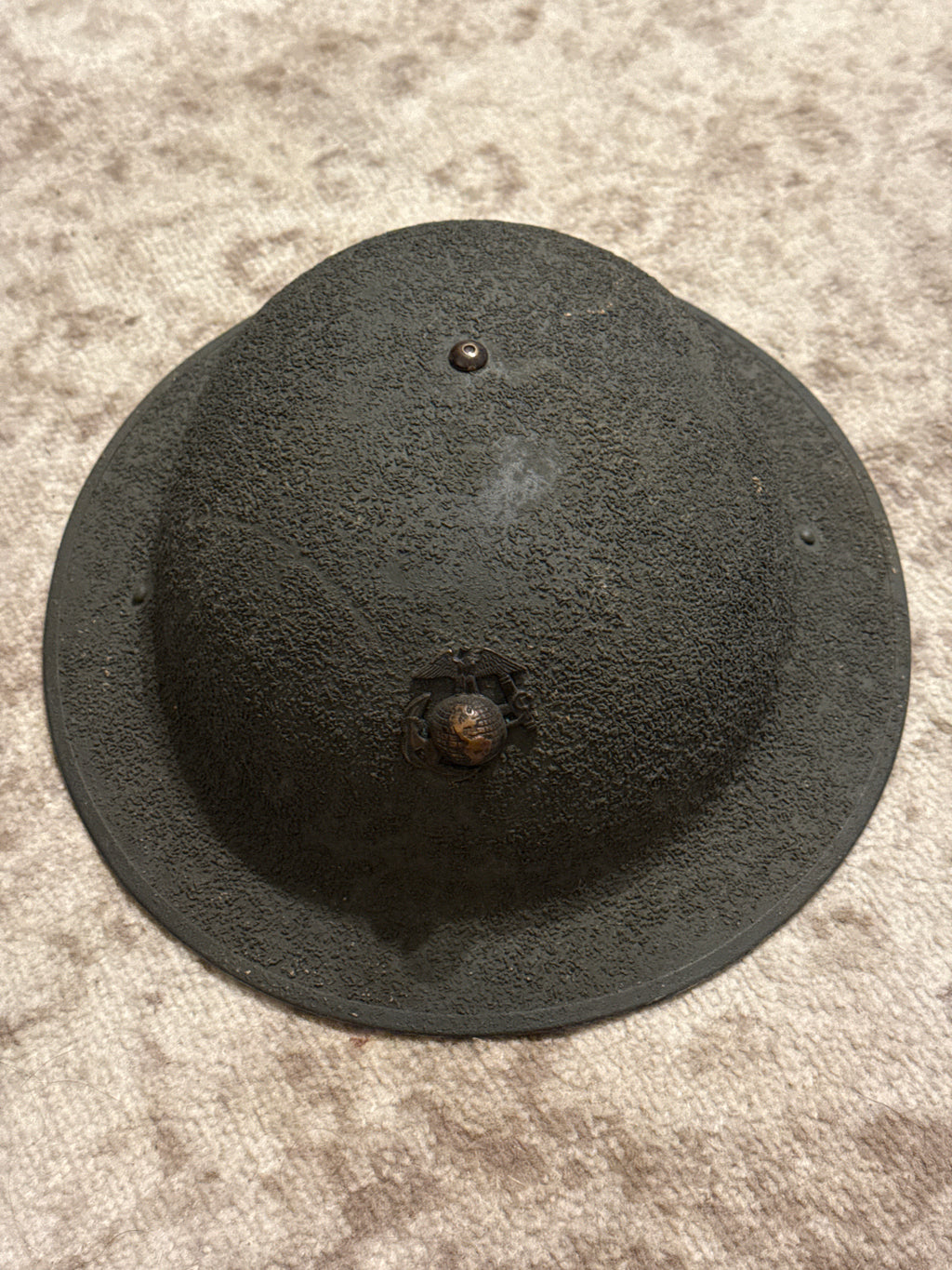 Original USMC Kelly Helmet with Punched EGA