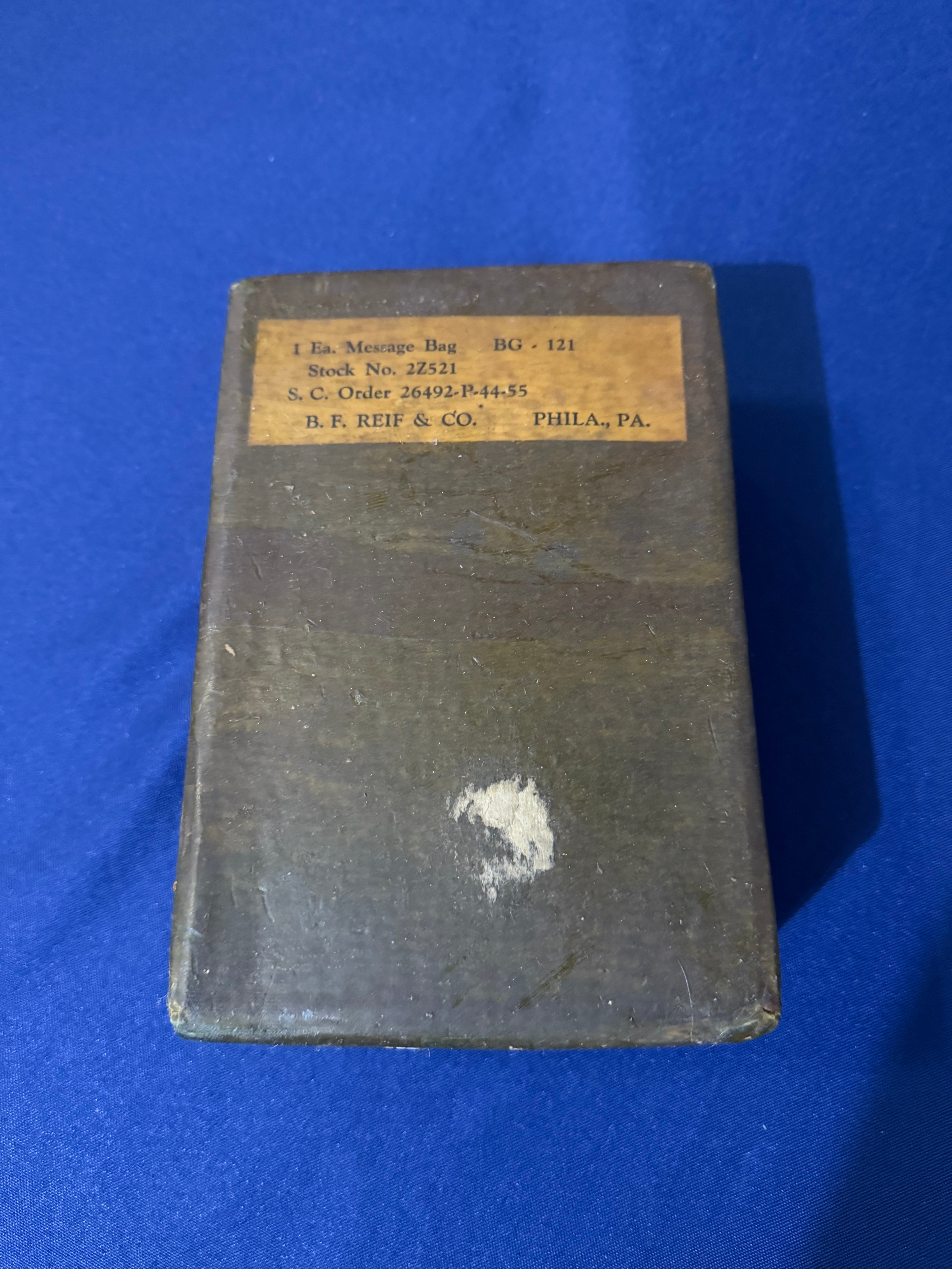 Original WWII U.S. Army BG-121 Message Bag – Sealed in Original Box