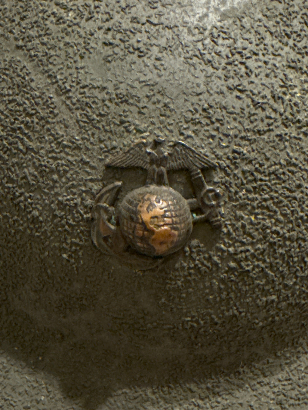 Original USMC Kelly Helmet with Punched EGA