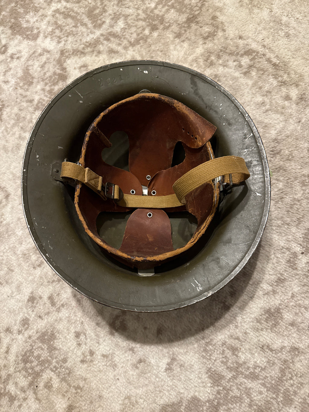 Original USMC Kelly Helmet with Punched EGA