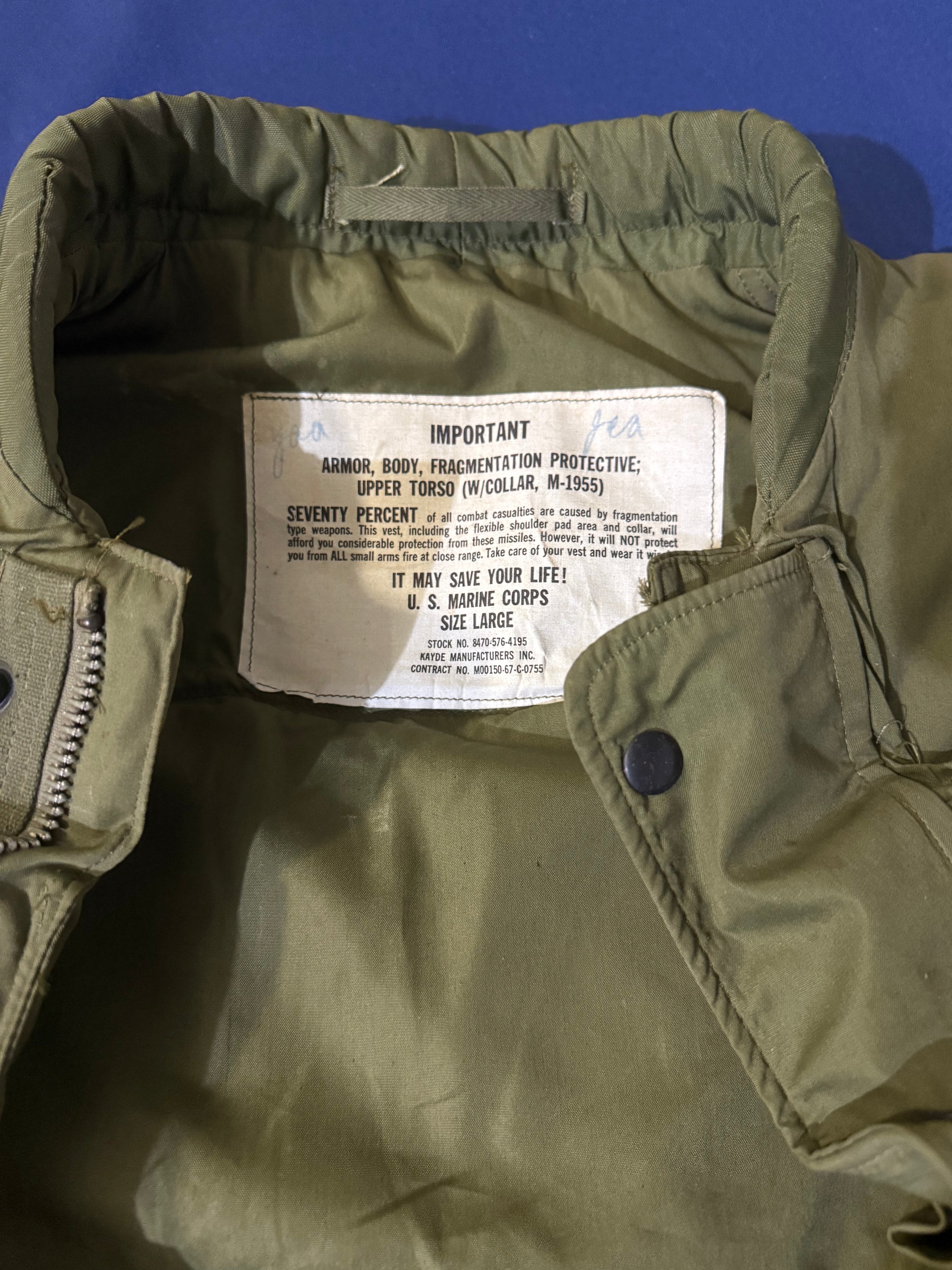 USMC M-1955 Flak Jacket – Vietnam Era