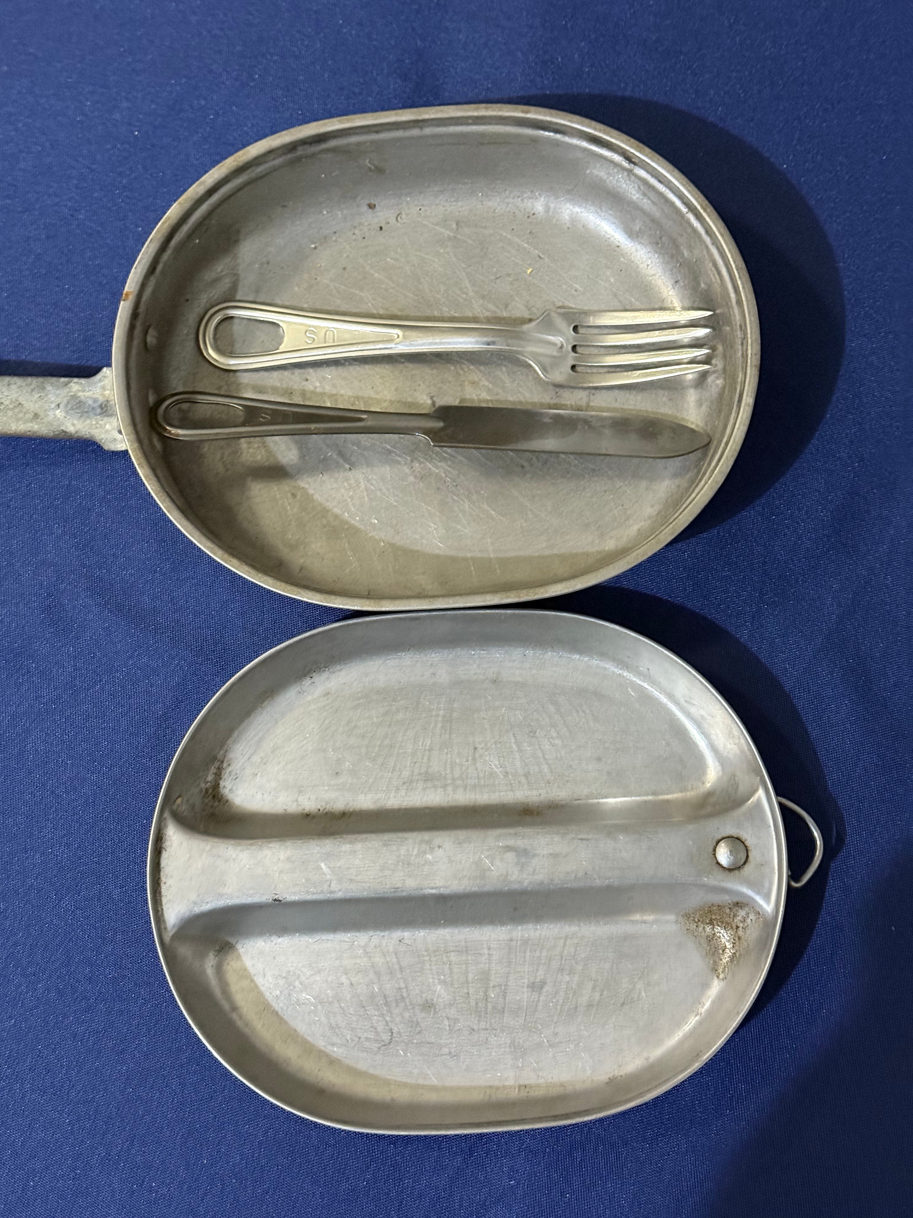 Original WWII U.S. Army Mess Kit with Utensils