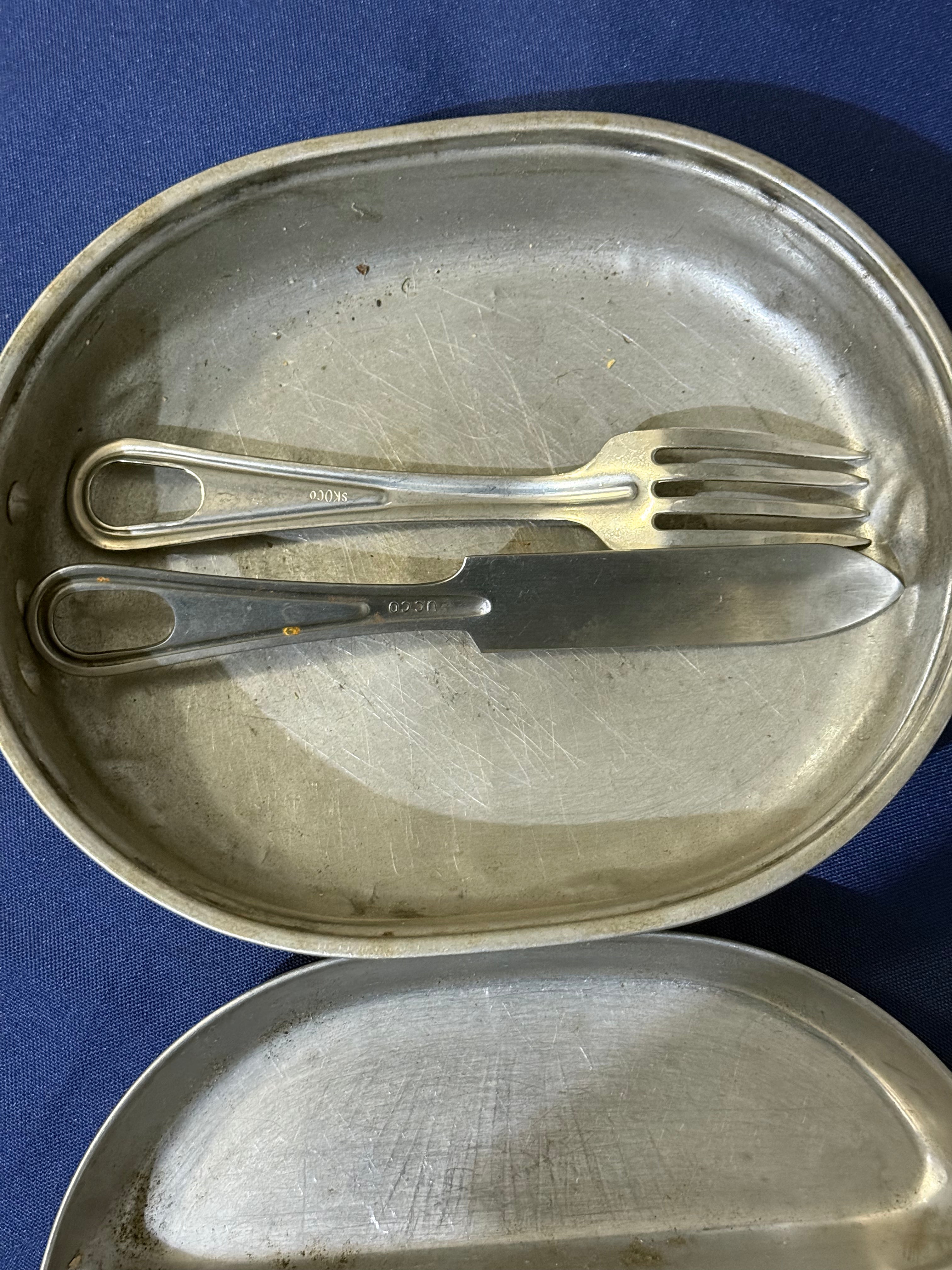 Original WWII U.S. Army Mess Kit with Utensils